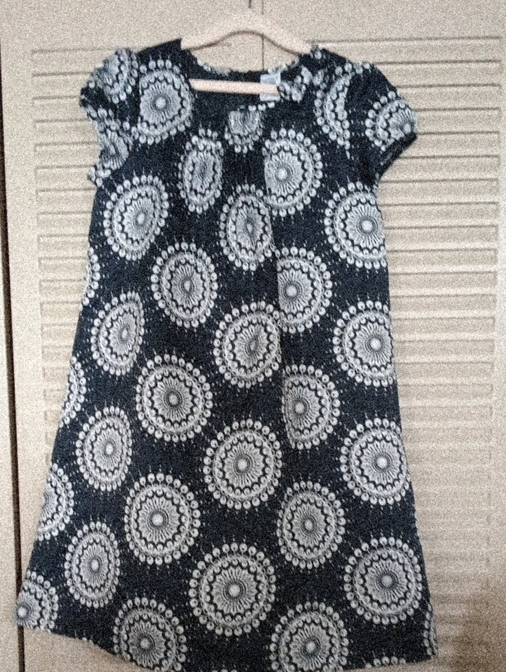 Carter's Black and White Circle Print Casual Dress